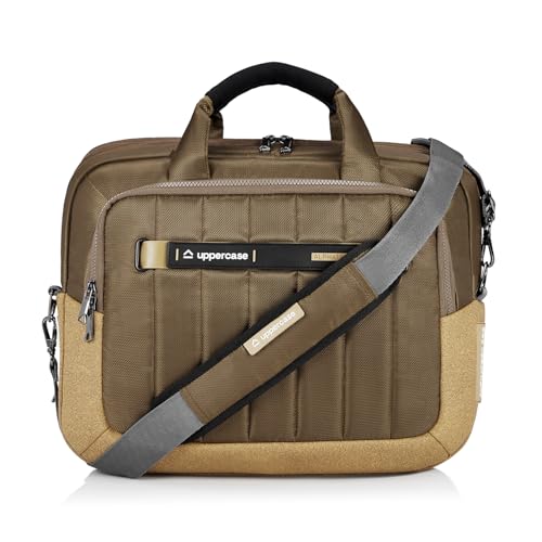 Image of uppercase Alphatech Pro 04 Padded 15.6 inch Laptop & iPad Compartment Messenger Bag with Trolley Sleeve Quick Access Pockets Detachable Shoulder Strap Office Bag for Men & Women - 21 L