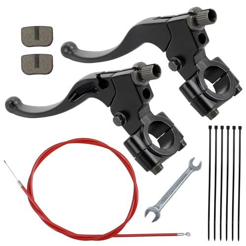 Image of 7 /8 inch 22mm Left & Right Brake Handle Levers and 61in Mini Bike Brake Cable fit for Coleman CT100U CC100X Baja Doodle Bug DB30 Motovox MBX10 MBX11 Monster Moto MMB80 97cc 98cc Powersport Parts