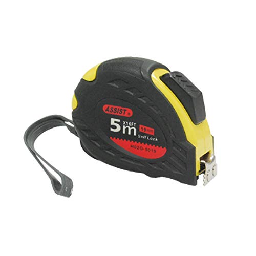 Cinta métrica 5m 19mm negra y amarilla FIYA