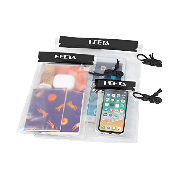 HEETA 3-Pack Clear Waterproof Dry Bag 