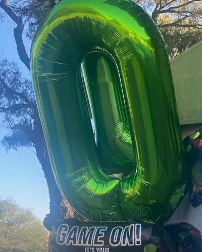 Green Number 27 Balloon 40 inch, 27 Number Balloons, 27th Green Birthday Decorations, 27 Year Old Women Men Green Party Supplies, St. Patrick's Day Games Theme Birthday Decorations - 3