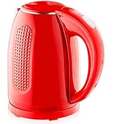 OVENTE Portable Electric Kettle Stainless Steel Instant Hot Water Boiler Heater 1.7 Liter 1100W D...