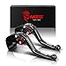 MZS Short Brake Clutch Levers for Honda GROM MSX125 2014-2018/ CBR250R 11-13/ CBR300R CB300F CB300FA 14-17/ CB300R 2018-2019/ CB400F CB400R 13-15/ CBR500R CB500F CB500X 13-18/ Monkey 125 18-19 Black