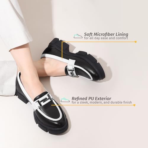 Image of YOHO Stella Loafers for Women | Comfortable & Stylish Chunky Sole Bellies | Fashion Moccasins with Footpharma Footbed | Slip-on for Casual & Formal Wear | 001
