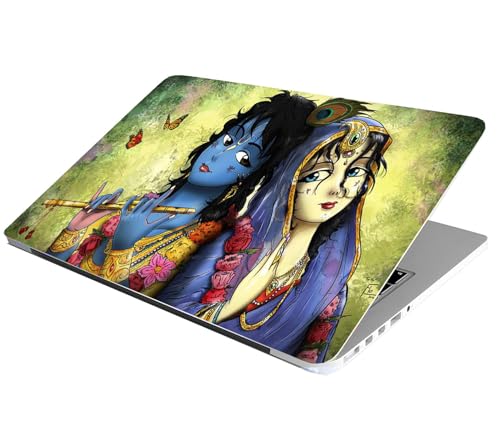 Full Laptop Skin Stickers HD Quality Sticker for Laptops Upto 15.6" (Dustproof|Waterproof|Scratchproof|Reusable) - Krishna FL