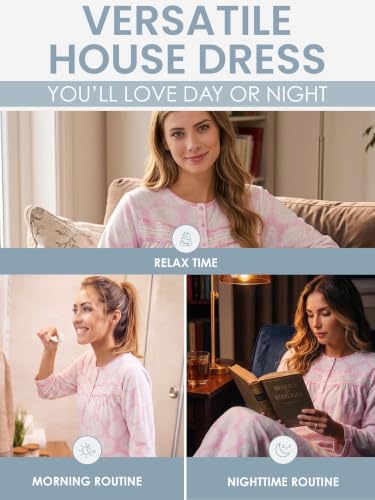 Image of Casual Nights Women's Cozy Long Sleeve Fleece Nightgown