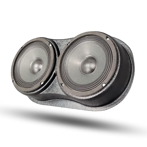 Custom Speaker Pods Brand - Dual 6.50 in Universal Flat Speaker Pods Compatible with Any Flat mounting Location - Carbon Fiber Finish