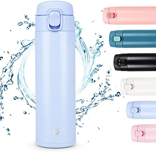 CodiCile Travel Mug, Reusable Coffee Cups with BPA-Free & Leakproof Lid, Coffee Flask for Hot and Cold Drinks for 6-12H, Double Wall Insulated Coffee Mug-Blue, 450ml