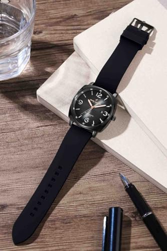 Image of Daniel Hechter Paris Vaneau Collection Analog Watch for Men - Water Resistant Quartz Movement, Date Display with Silicon Strap