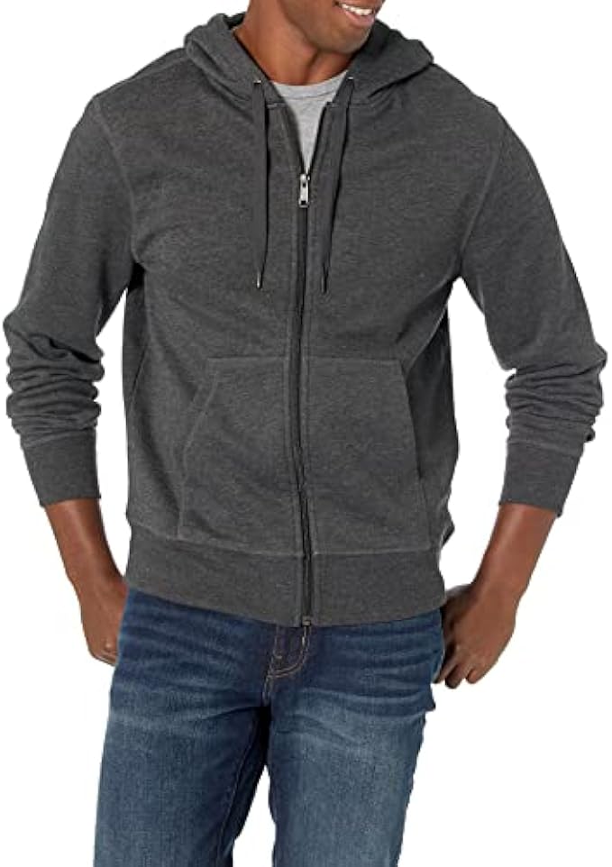 Amazon Essentials Men's Full-Zip Hooded Fleece Sweatshirt (Available in Big & Tall)