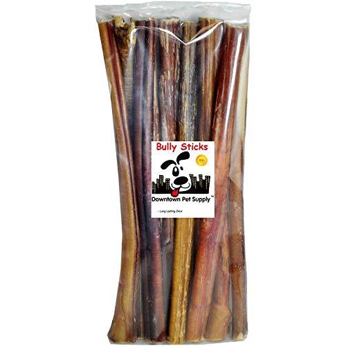 Downtown Pet Supply 6 and 12 inch Bully Sticks for Dogs (Bulk Bags by Weight) - Natural Dog Dental Chew Treats, High in Protein, Great Alternative to Rawhides (12 inch, 0.5 LB)