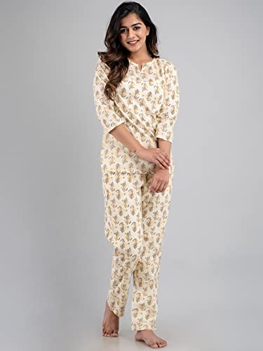 Image of feranoid Women Full Sleeves Cotton Nightsuits