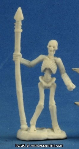 Reaper Miniatures REM77244 25mm Scale Skeleton Warrior Spearmen - Pack of 3