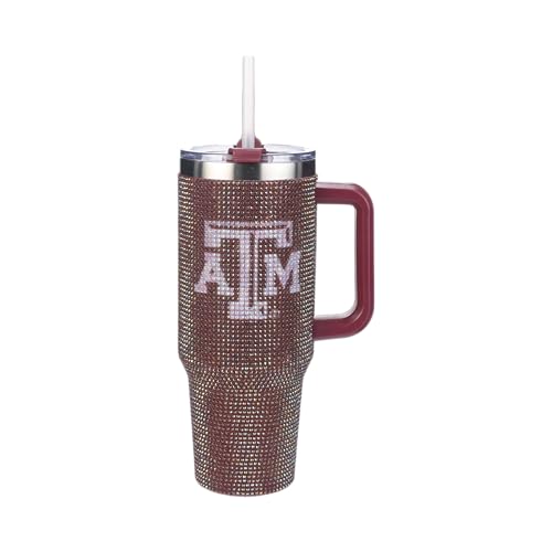 Image of The Memory Company Officially Licensed 40oz TC Bling Game Day Tumbler with Vintage Logo, Texas A&M University
