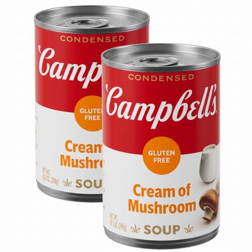 Campbell's Condensed Gluten Free Cream of Mushroom Soup, 10.5 oz Can (Pack of 2)