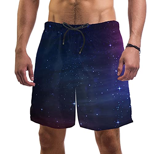 Short de bain pour homme avec 2 poches pratiques et ceinture élastique Star Sky XL