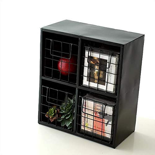 Amazon｜チェスト 卓上 引き出し アイアン ブラック 小物収納 CDラック