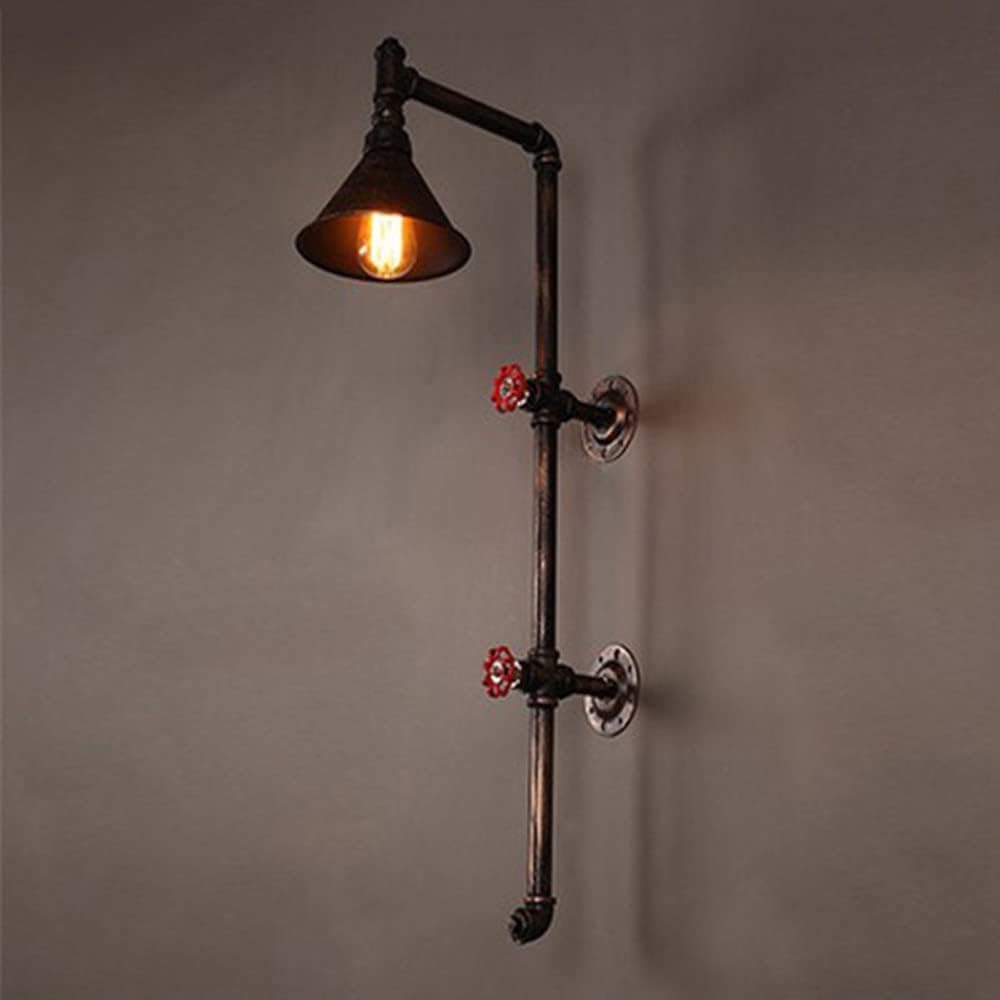 VGTLAKEX Wall Light Steampunk Wall Sconce Retro Industrial Water Pipe Lamp Bronze Metal Farmhouse Mount Lighting Loft Restaurant Living