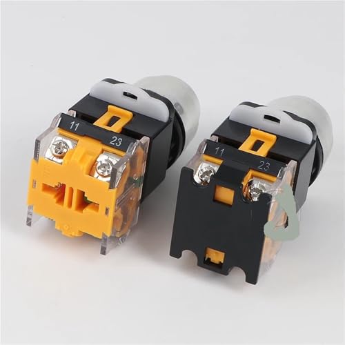 Interruptor giratorio de llave LA38-11Y2 de 22 mm selector 2 posiciones con 1 NA 1 NC 2