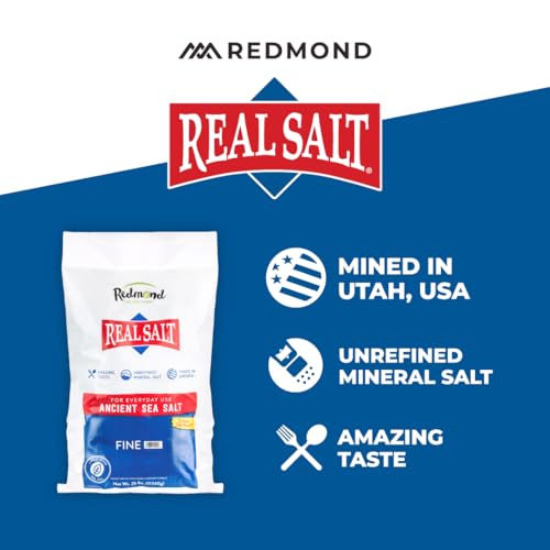 Image of Redmond Real Sea Salt - Natural Unrefined Gluten Free Fine, 25 Pound Bag