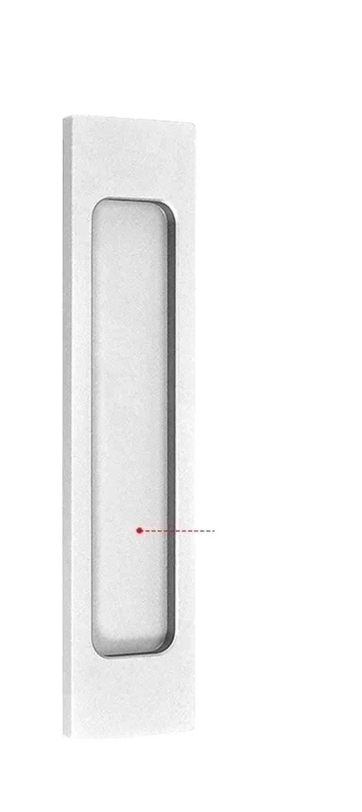 EKalgretrA Recessed Sliding Handles 1 PCS Concealed Buckle Embedded Sliding Door Handles Pull Rectangular or Elliptic(Square -B- Silver)
