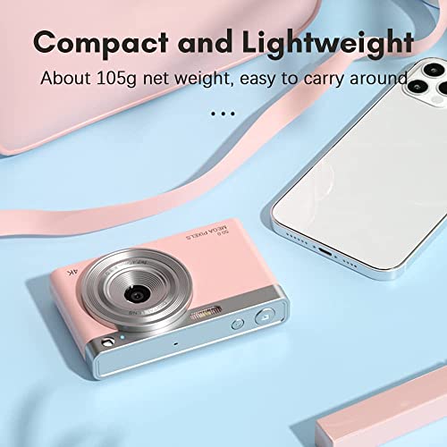 Kkcare Câmera Digital Compacta 4K Filmadora de Vídeo 50MP 2,88 polegadas Tela IPS Foco Automático Zo
