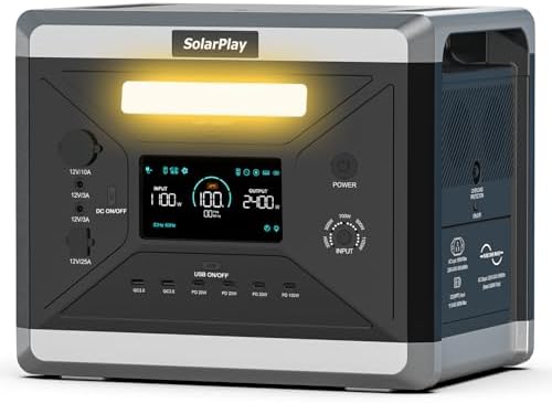Bild 9 - SolarPlay Tragbare Powerstation Q2402M, Solar Generator mit 2304Wh LiFePO4 Akku,mit 2 * 2500WAC-Ausgange (5000 Peak),UPS, Max. 500W Solar Laden, Power Station für Camping, Wohnmobil, Hausgebrauch