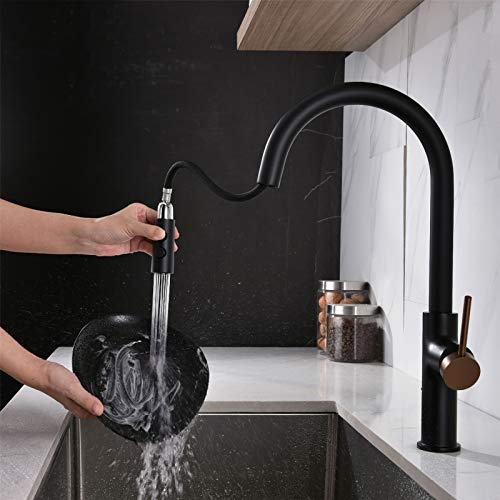 Robinet de cuisine extractible au design silver et finition brossée - 7
