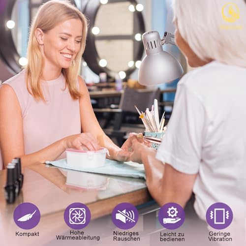 Nagelfräser, Elektrische Nagelfeile für Acryl und Gelnägel, Professionell Nagelfräser, Efile Maniküre und Pediküre Set mit goldenen Nagelfräserbiten für Home Salon Gebrauch