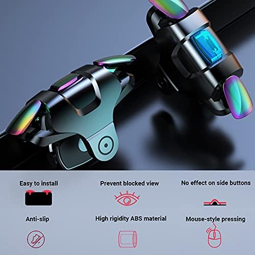 Ozkak PUBG Mobile Controller Game Trigger Rapid-Fire Auto High Frequency Click 5 Levels, Gaming Joystick L1R1 Gamepad Compatible with iPhone Android1 pair