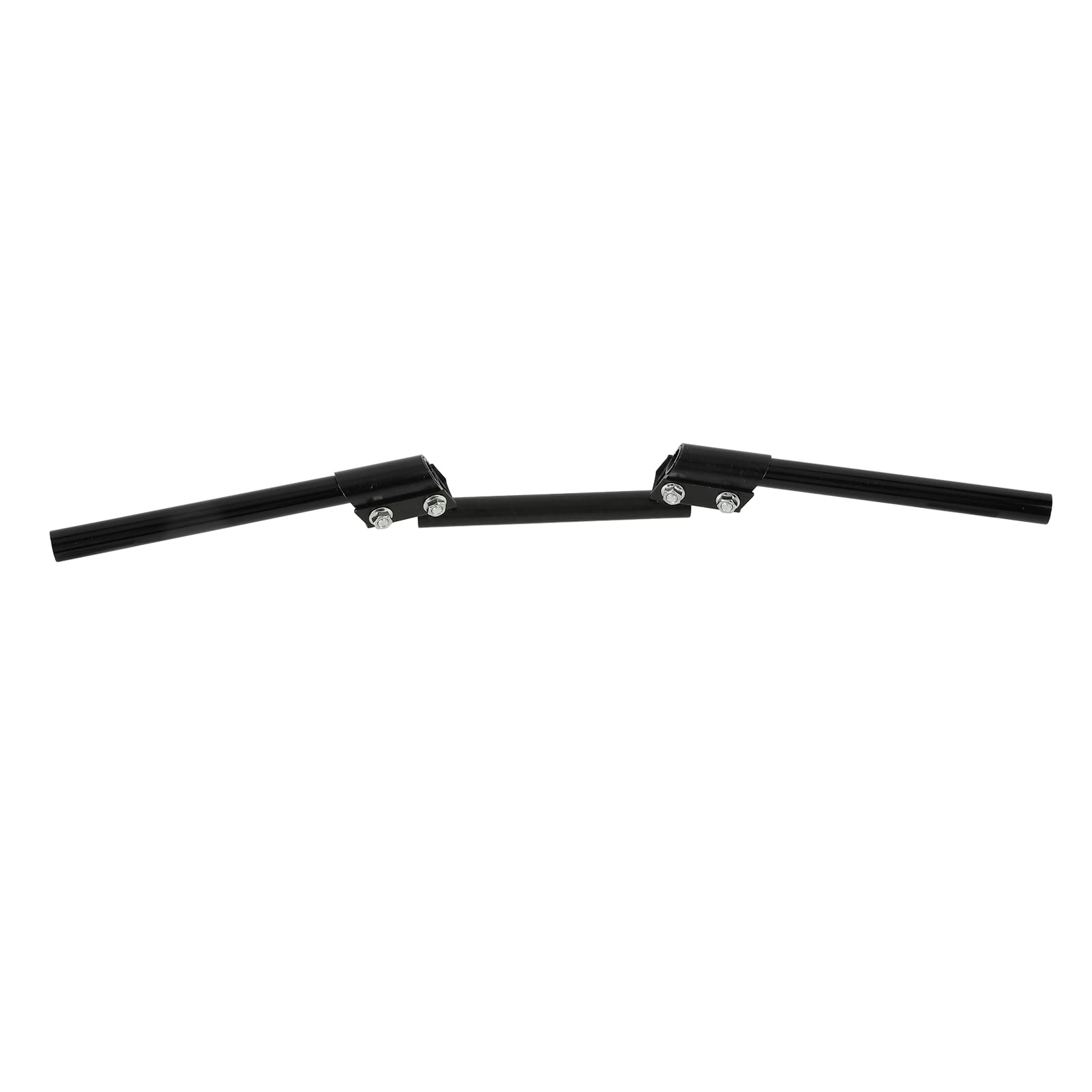 Qiilu Guidon Plat 22MM Moto Rétro - Barre Droite Poignée Moto Noir