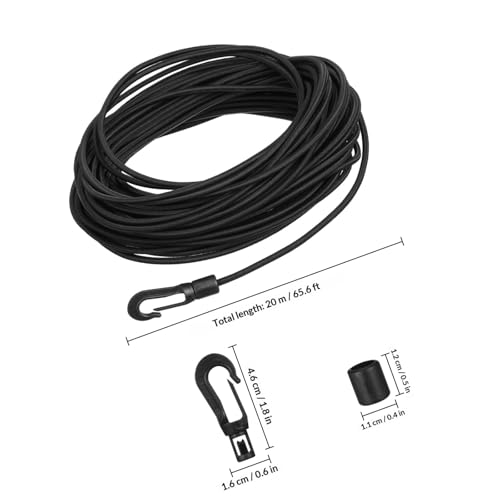 VANZACK Cordon en Nylon pour Kayak Noir Élastique Crochets – vue 2