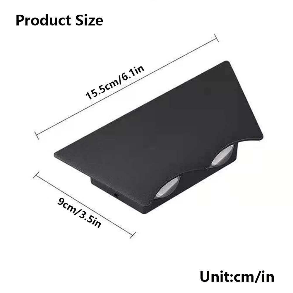 Zewnętrzne kinkiety LED wysokie i niskie IP65, wodoszczelne, aluminiowe oświetlenie ganku, nowoczesne oświetlenie zewnętrzne do ogrodu, patio, domu, drzwi wejściowych, 9 W