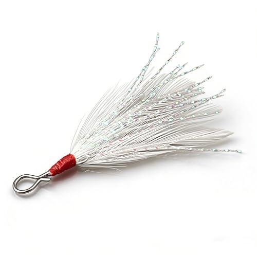 40 piezas colgantes de plumas desmontables para señuelos de cuchara