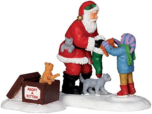 Lemax Village Collection Santa and Kittens Set of 2 # 22045