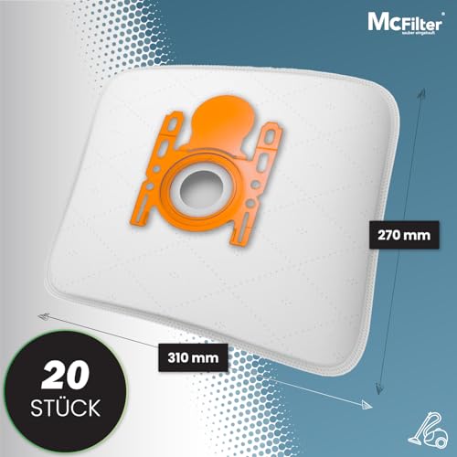 20 Staubsaugerbeutel geeignet für Siemens VSZ7A400 allergyPlus Staubsauger (Serie Z 7.0), 5-lagiger Beutel mit Hygieneverschluss, Typ BS 217m inkl. Filter