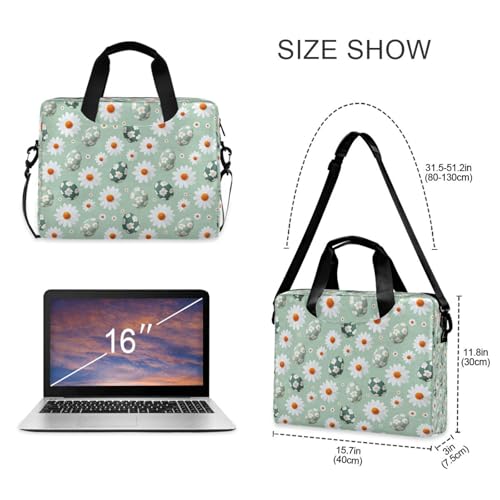 Bolso para portátil senya con diseño de crisantemo verde miniatura 5