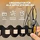 ONUEMP Wandmontage Brillenhalter, Brillenregal Schwarz, Holz Brillen Aufhänger, Brillenaufbewahrung Brillenständer, Leder Brillenhalter zum Aufhängen, Geschenke für frauen männer (Schwarz)
