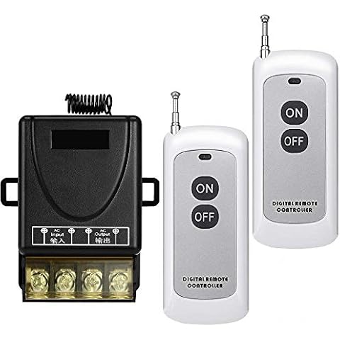 YETOR Remote Switch,110V/120V/240V /40A Relay Wireless RF Switch with 984FT Long Range for Household Appliances,Garage Door,Pump,Lights Ceiling and Electrical Equipment (110V Switch)­ Cover