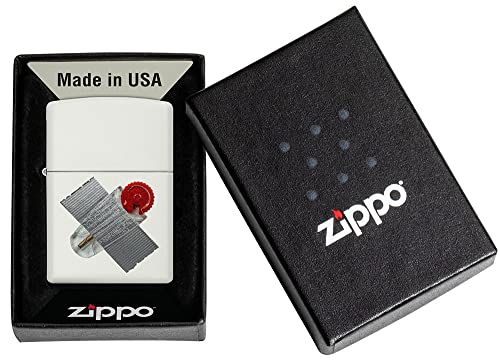 Encendedor Zippo bolsillo diseño textura blanca miniatura 6
