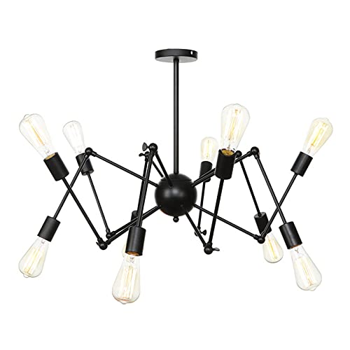 Lustre araignée industriel 8 lumières parfait pour illuminer la salle à manger