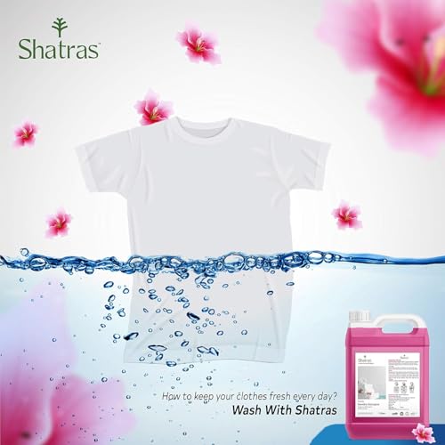 Image of Shatras Liquid Detergent, suitable for all type of washing machine, Nature based liquid, No Harmful chemicals, Baby Safe, Cloth freshener with fabric conditioner Pink detergent-10L