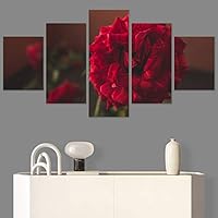 SIGNWIN 5 Panel Canvas Wall Art Flora Snapshot for Home Decorations Ready to Hang - 60