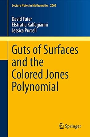 Guts of Surfaces and the Colored Jones Polynomial: 2069 2013th Edition-Wow! eBook