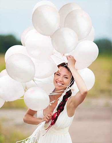 100Pcs Balloons White Latex - 10" White Balloons - Helium White Balloons For Wedding Birthday Party Festival New Year's Day Decorations #TOP5