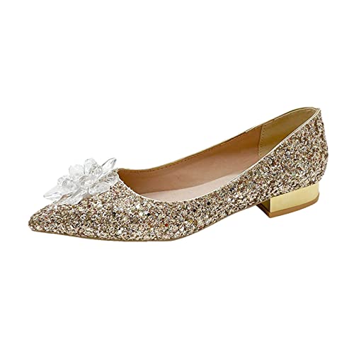 Chaussures de mariée plates pointues respirantes et tendance pour cérémonie