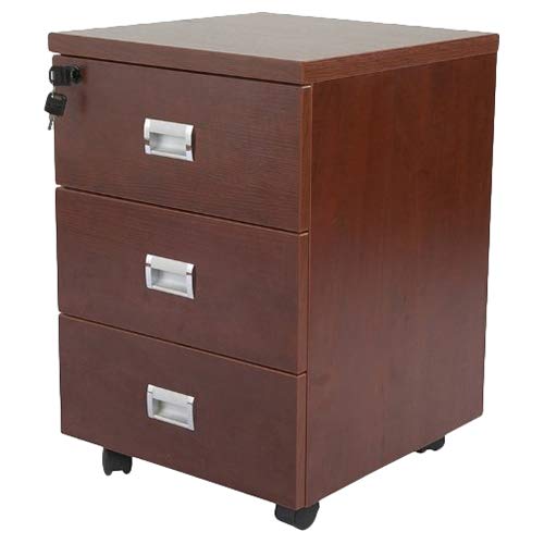 Stazion 3 Drawer Mobile Storage Unit by Mahmayi - Apple Cherry