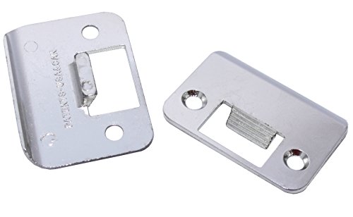 Nickel Door Tite Ratchet Style Door Strike Plate Hardware | Draft Stopping Automatic Tightening