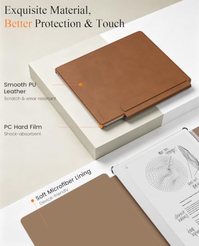 Image of MoKo Case for Remarkable Paper Pure 10.3 inch 2026 with Pen Holder, Brown
