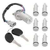 GraceGalaxy Interrupteur d'allumage avec 6 Serrures de Porte 2 Clés pour Daily 2000 2006,Contacteur Démarrage 2992551 2991727